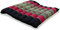 livasia Sitzkissen Stuhlauflage klein - 35x35x4,5cm - Bodenkissen gesteppt Indoor/Outdoor, Meditationskissen Yogakissen, Stuhlauflage Palettenmöbel, Steppkissen für Stuhl und Bank (Schwarz/Rot)