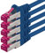 2m - bleu - 5 pièces - câble réseau CAT6a (10Gb/s) S-FTP CAT 6a Lankacable - certifié GHMT PIMF 500 MHz Cat5 Cat5e Cat6 Cat6a Cat7 pour switch, routeur, modem, Internet