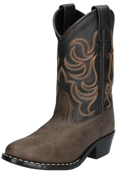 Smoky Mountain Boots Kids Monterey Boot, Brown/Black, 12 Little Kid