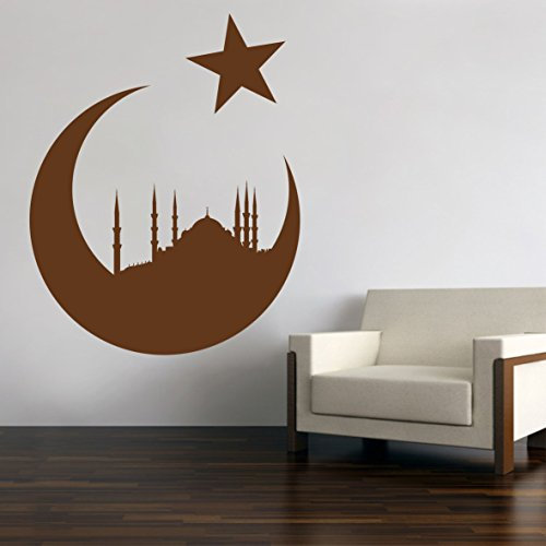 Istanbul Ay Yildiz Türkiye Wandtattoo Wandaufkleber Wandsticker Wohnzimmer Auto Laptop Aufkleber Sticker (40 cm, Schwarz)