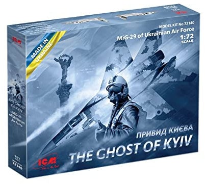ICM 72140-1/72 MIG-29 der ukrainischen Luftwaffe - Der Geist von Kyiv - Plastikmodellbausatz, Grau
