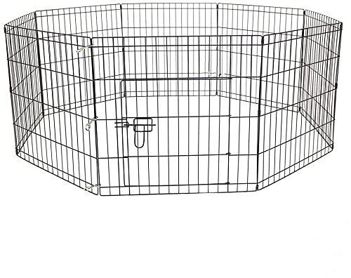 AVC Designs Pet Dog Pen Puppy Cat Rabbit Foldable Playpen Indoor/Outdoor Enclosure Run Cage (X-Large: Height 107cm)