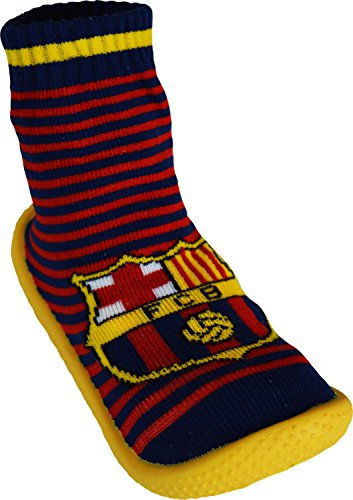 Socken, rutschfest, Barca – offizielle Kollektion FC Barcelona – Kindergröße Jungen Für 3- bis 4-Jährige blau