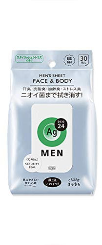 Ag Deo 24 Mens Body Sheet 30 pcs - Citrus (Green Tea Set)