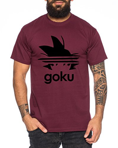 WhyKiki Adi Goku Camiseta de Hombre Dragon Master Son Ball Vegeta Turtle Roshi Db, Farbe2:Weinrot;Größe2:XXL