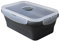 Fackelmann Contenitore Lunch box universale in silicone per conservazione, cottura, porta pranzo, 800 ml. Salvaspazio 18,5x12x6,8cm (colore: grigio)