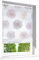 Raffrollo mit Kreis-Motiven Druck Design Rollos Voile Transparent Vorhang (BxH 80x140cm, Violett mit U-Haken)