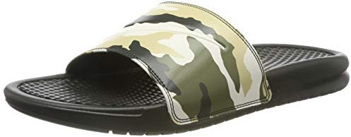 Nike Benassi JDI Print, Zapatos de Playa y Piscina Hombre, Multicolor (Sequoia/Pale Ivory/Team Gold/Med Olive 301), 40 EU