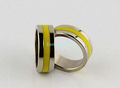 Magnetischer Ring, 2 Ringe Wizard PK (erhältlich bis 18,19,20 mm) / 2 Stück Wizard PK Ring Magnetic Ring (verfügbar ab 18,19,20 mm) – Magic Accessories (18 mm 2 Stück Yellow Stripe Wizard PK Ring)