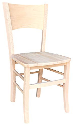 ok affarefatto zimbardi costanza Sedia in legno massello seduta in legno massello ristorante casa grezza da verniciare nuova già Montata,modello LUCY