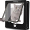 CEESC Gattaiola per Gatti, Porta per Gatti con Chiusura a 4 Vie, Porta Gatto Resistente alle Intemperie per Gatti, Versione Aggiornata(Nero, XL)