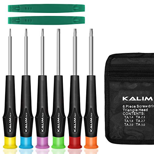 KALIM Triangle Head Screwdriver Set, 6 PCS Repair Insulation Set, Triangle Driver Set for Thomas McDonald's Toy, Suitable for Electronic Equipment Disassembly, Toy Repair, etc.(TA1.4-TA3.0)