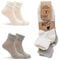 MOUNTREX Alpaka Socken, Wollsocken für Damen, Herren - Warme Bettsocken - 2 Paar, Ecru/Beige (mit Umschlag - Dünn), 39-42