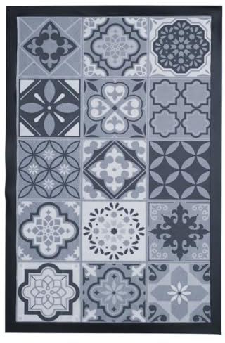 Tapis Imprime PVC Carreaux de Ciment 40X60cm Deco Textile d'interieur Tapis