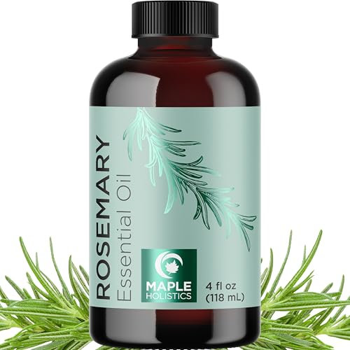 Pure Rosemary Oil for Hair and Skin - Undiluted Premium Grade Essential Oil for Diffusers, Aromatherapy and Beauty DIYs - Nourishing Hair Oil for Enhanced Shine and Volume (118mL)