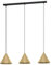 EGLO Pendelleuchte Narices, 3 flammige Hängelampe, minimalistisch, Hängeleuchte aus Metall in Messing-Gebürstet, Gold, Schwarz, Esstischlampe, Wohnzimmerlampe hängend mit E27 Fassung