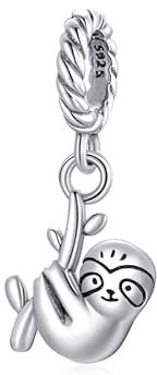 925 Sterling Silber Süßes Kleines Faultier Charm Passend Für Frauen Armband Halsketten DIY Schmuckherstellung