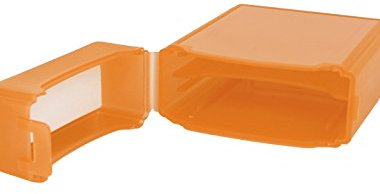Ruilogod 2,5-Zoll-tragbarer HDD-Store-Tank-Kasten-Fall SATA-Festplatte Orange