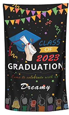 Naispanda Class of 2023 - personalisiertes Text-Strandtuch, personalisiertes Badetuch, personalisiertes Text-Handtuch für den Abschluss, personalisiertes Abschlussgeschenk