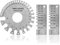 Double-Sided Wire Gauge Measurement Tool 0-36 American Standard and 2pcs Welding Thickness Gauges Stainless Steel Metal Gauge Thickness Tools for Industry Construction Woodworking