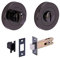 HANDLEZONE® Bathroom Toilet Door Thumb Turn and Release Deadbolt Kit - Black Nickel - 76mm Bolt with 57mm Backset