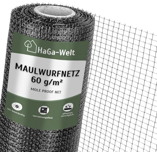 HaGa Maulwurfnetz - 1m x 70m - Schutznetz gegen Maulwurf - effektives Maulwurf vertreiben unter Rasen & Rollrasen - Tierfreundlicher Maulwurf Vertreiber & Maulwurfschreck