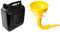 Tayg Bidon 30 litres homologué avec canule et bande de mesure, noir, 604072 & XL TECH 300607 Entonnoir à carburant avec filtre et extension flexible