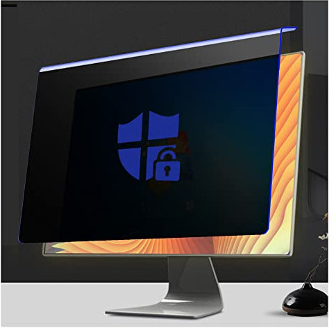 JQZWXX 23-27 Zoll Sichtschutz Für Monitor Computerbildschirmfilter Blaulicht Anti-Peeping Folie Blendschutz Hängetyp Anti-Scratch Computermonitor Sichtschutzfolie / 27Inch/612.6x356mm