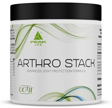 PEAK Arthro Stack - 120 Kapseln I 30 Portionen I mit Glucosaminsulfat, Chondroitinsulfat, Methyl-Sulfonyl-Methan, Methyl-Sulfonyl-Methan (MSM) und Kollagenpeptiden UC-II