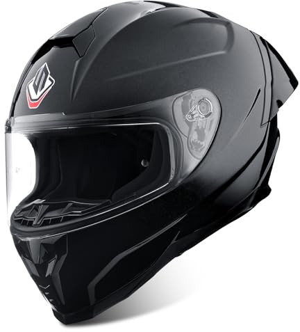 NENKI Motorradhelm, Integralhelm Herren & Damen mit klarem Visier, Helm Motorrad mit Pinlock Anti-Beschlag-Stift und ECE 22.06 Zertifiziert für Autobahnen oder Rennstrecken, M-XXL