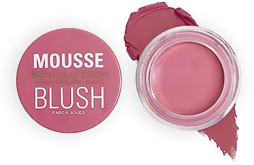Makeup Revolution - Mousse Rouge - Blossom Rose Pink | Soft-Fokus-Effekt | Nicht klebrige, cremefarbene zu Puder-Finish | Liefert aufbaubare Farbe für eine maßgeschneiderte Spülung | Mischbare und