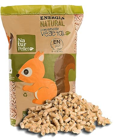 35 Sacos Pellets Premium Madera 15 kg - Pack Pellets para Estufas y Chimeneas, Palet Pellets (525 Kg)