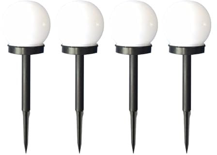 Homoyoyo 4 Stück LED Lawn Stake Lights Outdoor- solar gartenbeleuchtung gartenlampe solar solarleuchten für außen LED-Leuchten für Wege Solarleuchten für den Außenbereich die Blase