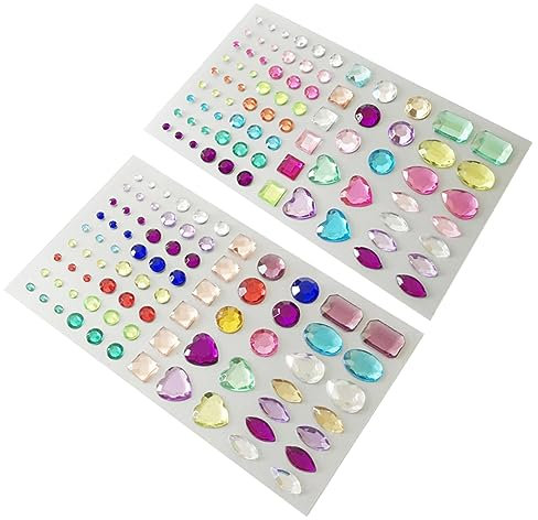 STOBOK 2 Blätter acryl edelsteine selber machen Partydekoration Strasssteine Nummernschild-Dekor Handy aufkleber Konto Kind