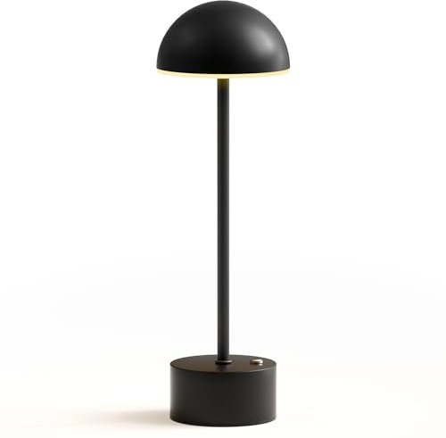 tomons LED Tischlampe Kabellose,LED Dimmbare Tischleuchte mit Touch-Steuerung, Nachttischlampe für Garten, Esstisch, Schlafzimmer und Studium