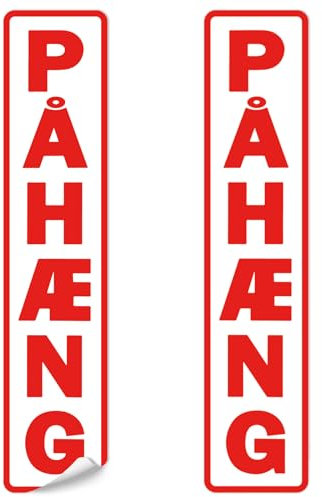 2x Pahaeng Aufkleber 6,4 x 30 cm für LKW Truck Zubehör Vorsicht Anhänger Hinweis Sticker wetterfest selbstklebend R223 (Rot)