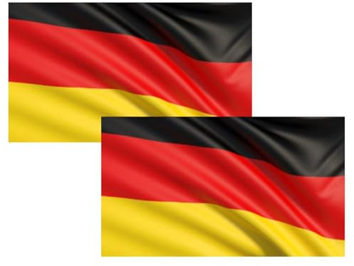 Super Mundo - 2 Bandera Alemania grande para Exterior y Interior 60x90cm, 2 banderas nacionales Alemania (60x90cm)