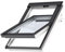 BAUBAY Dachfenster-Set GLU SK08 (114x140 cm) aus Kunststoff | Fenster mit 3-fach Verglasung 0061 | Innovative Öffnungsleiste - inkl. Eind. für DachZiegel Ebene Ziegel (1,5-12cm)+BBX Dampfsperrschürze