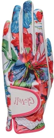 Glove It Ladies Golf Glove - Lightweight and Soft Cabretta Leather Golf Glove for Womens, Features UV Protection - Margaritaville, Large, Left