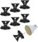 PSFXBM 12 Pcs Gu10 Bulb Removal Tool, Bulb Remover Black, Uction Cup Light Lamp Replacing Tools for Gu10 Mr16 Bulbs, Gu10 Removal Tool, for Spotlight Bulbs, Easy Grip Extractor for Safe Replacement