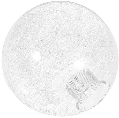 STOBOK Glass Globe Lamp Shade G9 Base | 100mm Ceiling Light Shade | Hanging Lamp for Ceiling Light Fixtures | Modern Threaded Design | Clear Glass Finish