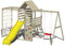 Wendi Toys M41 Deluxe Swing and Climb Set, Kids Outdoor Wooden Playground with Play Tower, Gym and Slide, Premium Wood, 390x340x250 cm, Safe, Easy Assembly for Ages 3+