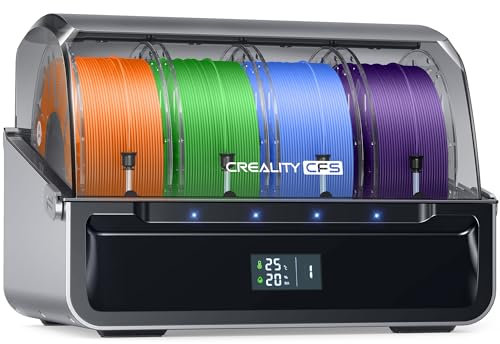 Creality CFS, Creality Filament System, Multicolor Auto Filament System für K2 Plus 3D-Drucker, Automatische Erkennung, Umschaltung und Weiterleitung, feuchtigkeitsgeschützte Filamentspeicherung