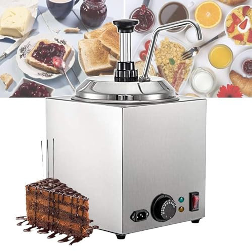 YLANMEI Dispenser per Pompa per Salsa 30-110 ℃, Dispenser Elettrico per scalda Formaggio, scaldavivande Commerciale per ristoranti, stazioni di Snack, Negozio di Cupcake