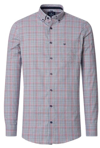 Redmond Freizeithemd kariert Comfort Fit Rot 5XL