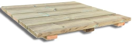 Plataforma de ducha antideslizante 78 x 78 cm, madera de pino impregnada Clase IV