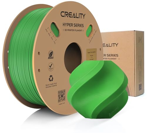 Creality PLA Filament Hyper PLA 1,75 mm Filament für 3D-Drucker High Speed 30-600 mm/s Maßgenauigkeit +/- 0,02 mm Kompatibel mit den Meisten 3D Druckern,1kg Grün