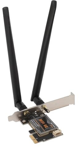 Tarjeta WiFi PCIe, Adaptador de Red Inalámbrica PCIe de 2.4 GHz 5GHz 6GHz para PC -Gaming