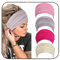 Reaky Breite Stirnbänder, Boho-Turban-Stirnband, geknotete Kopfwickel, Yoga, dehnbare Haarbänder, Haarschmuck für Frauen und Mädchen