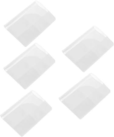 FUNNETOYU 5 Stück-Pack Reisepasshüllen aus PVC Transparent und Leicht für Reisepass und Dokumente Reisen und Geschäftsreisen